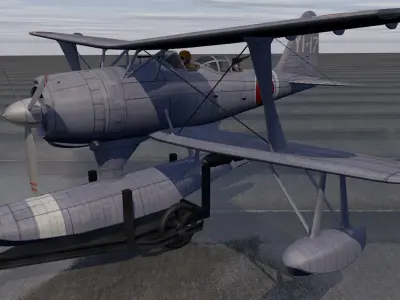 Mitsubishi F1M2 Zerokan - aka Pete 3D model