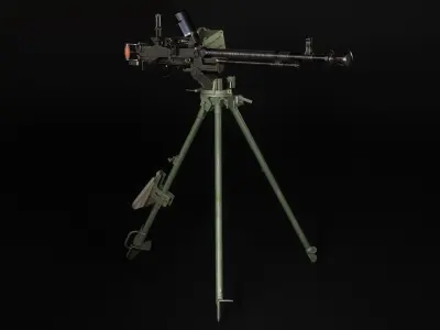 Dshk 1938 Low-poly 3D model