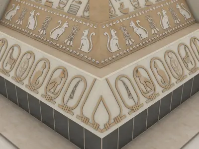 Futuristic Egyptian Pyramids - 001 3D model