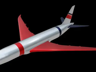 Commercial Aviation Low-poly 3D model