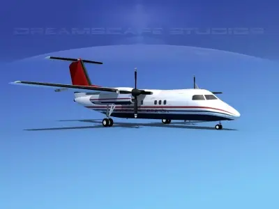 Dehaviland DHC-8 100 Jensen Research 3D model