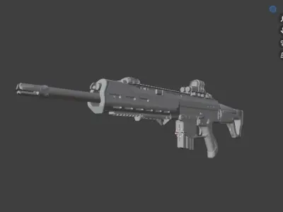 weapon gun 3 Low-poly 3D model