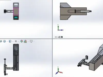 Cantilever laminate mechanism 3D model