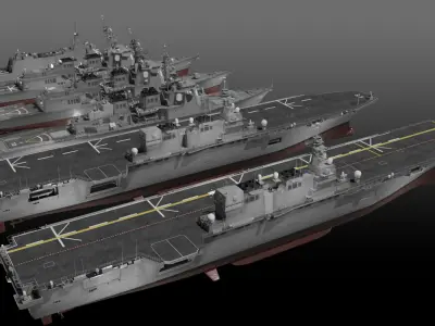 Japan Maritime Self Defence Force 3D Model Collection