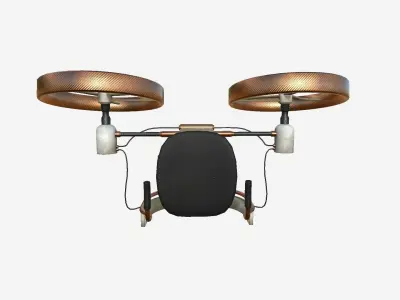 Jetpack Electric B02 White Copper - SciFi Character Design Low-poly 3D model