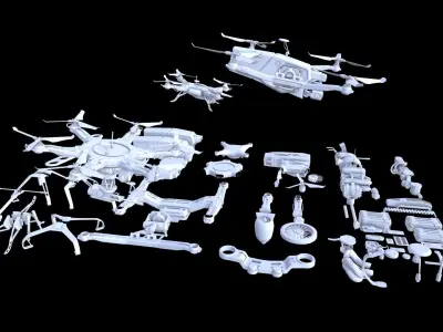 Drone Kitbash3d 3D model