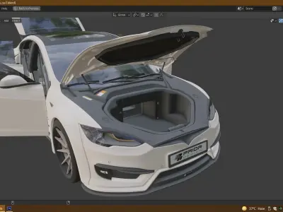 Tesla Model 3 car in software Free 3D model