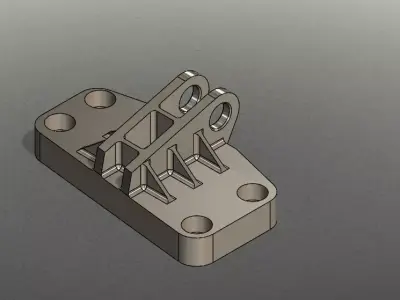 GE jet engine bracket challenge Free 3D model