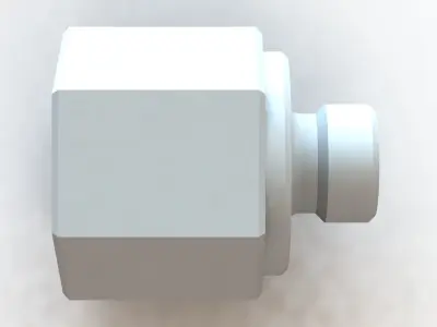 Conexao Connection Femea Female 1-4 NPT x Macho Male 3-8 Inch 3D model