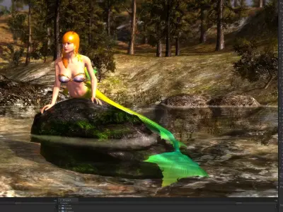 3Dfoin - Mermaid  Low-poly 3D model