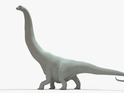 Argentinosaurus Rigged Basemesh Low-poly 3D model