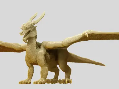 Dragon hi poly 3D model