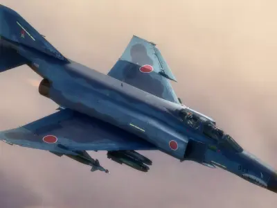 F4 Phantom 2 Kai - With Cockpit-Fully Rigged-High Resolution Low-poly 3D model