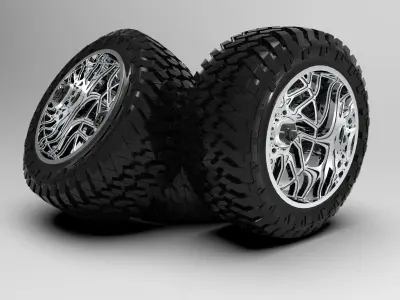 TIS 544C Chrome Wheel 3D model