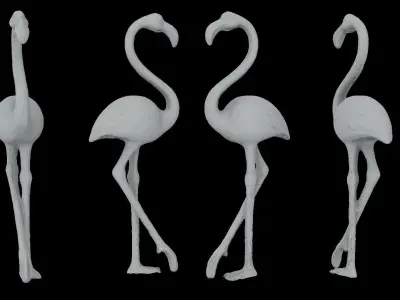 Bird Figure Low-poly 3D model