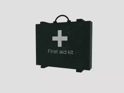 First aid kit Low-poly 3D model