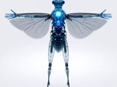 Cyborg Insectoid Drone model pack Low-poly 3D model