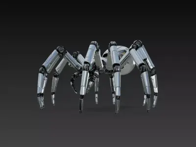 Cybernetic Spider Robot Sci-Fi Mechanical Creature 3D Model 3D print model