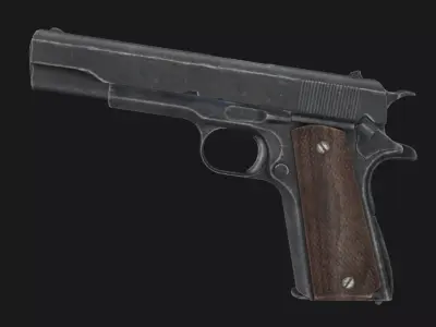 Colt M1911 Low-poly 3D model