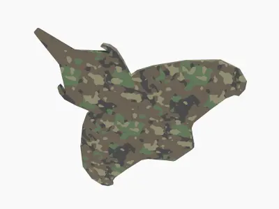 space mosquito version B Low-poly 3D model