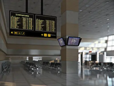 Airport Departures Lounge 3D model