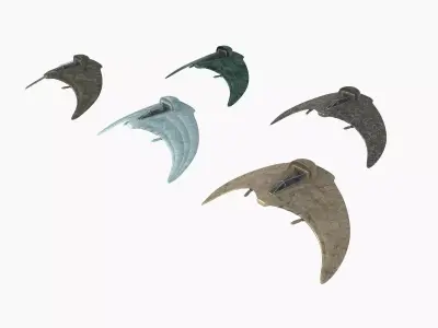 Military glider Low-poly 3D model