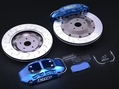 Endless Mono 4R Brake Kit Low-poly 3D model