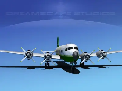 Douglas DC-7C Lexus Air 3D model