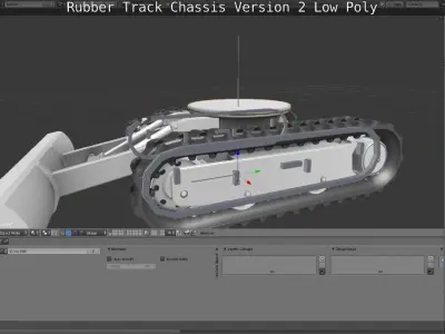 Rubber Track Chassis Version 2 Low-Poly Low-poly 3D model