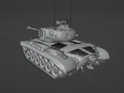 M26 Pershing Low-poly 3D model