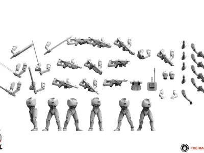 DecoBots - Infantry Builder 3D print model