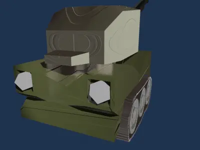 Game Ready Tank Low-poly 3D model