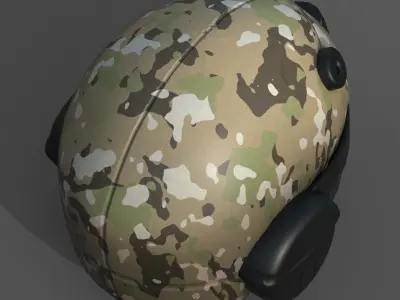 Helmet scifi fantasy futuristic military combat Low-poly 3D model