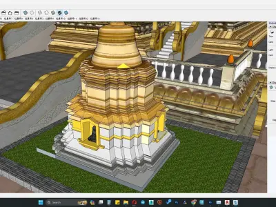 Temple church 3d sketchup model 3D model