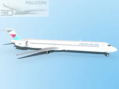 Falcon3D MD-80  Croatia Airlines 3D model