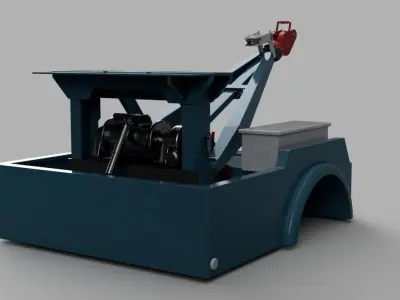 Industrial wrecker parts 3D model 3D model