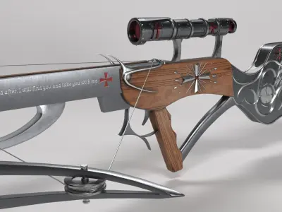 Crossbow of hunters of the Holy Order Low-poly 3D model