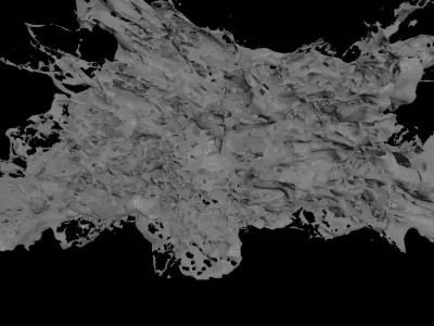 Water Splash Animated 3D model 3D model