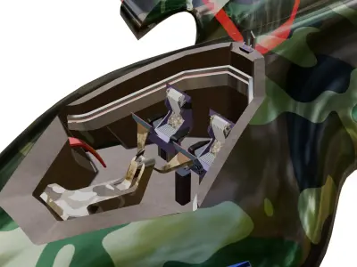 spaceship Low-poly 3D model