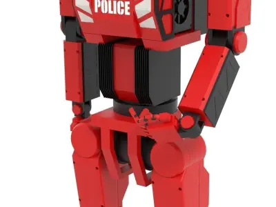 Police robot 3D model