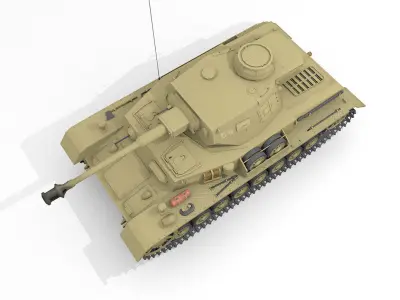 Panzer IV Ausf G Medium Tank 3D model
