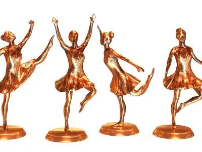 Dance decorative sculpture 3D print model