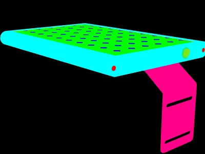 Solar street lights 3D model