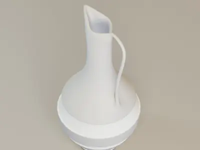 Vintage ceramic pitcher Low-poly 3D model