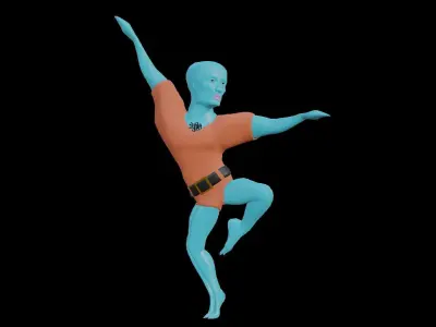 Handsome squidward 3D model