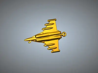 Rafele gold fighter jet 3D print model
