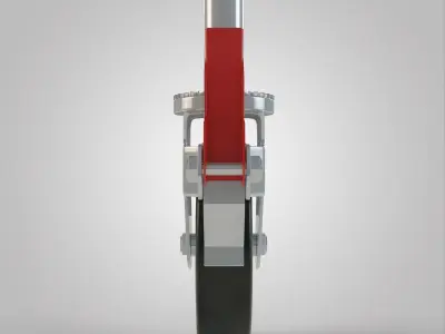 Wheel Caster Low-poly 3D model