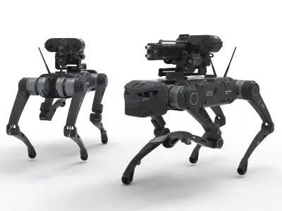   Military Robot Dog with a gun 3D model