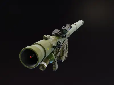 Piorun MANPADS Low-poly 3D model