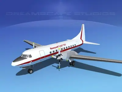 Convair CV-580 Honeywell 3D model